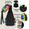 bisibuy Rainbow Tie Dye Sling Bag Women Men Crossbody Sling Backpack Shoulder Bag Chest Bag Daypack for Travel Hiking Outdoor view 4