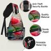 bisibuy Ice Red Flower Sling Bag for Women Men Crossbody Sling Backpack Shoulder Bag Chest Bag Daypack for Travel Hiking Outdoor view 3