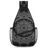 bisibuy Mandala Flower Sling Bag Women Men Crossbody Sling Backpack Shoulder Bag Chest Bag Daypack for Travel Hiking Outdoor view 1