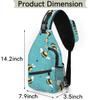 bisibuy Cute Blue Bee Sling Bag for Women Men Crossbody Sling Backpack Shoulder Bag Chest Bag Daypack for Travel Hiking Outdoor view 2