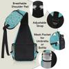 bisibuy Cute Blue Bee Sling Bag for Women Men Crossbody Sling Backpack Shoulder Bag Chest Bag Daypack for Travel Hiking Outdoor view 4