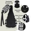 bisibuy Cow Print White And Black Sling Bag for Women Men Crossbody Sling Backpack Shoulder Bag Chest Bag Daypack for Travel Hiking Outdoor view 4