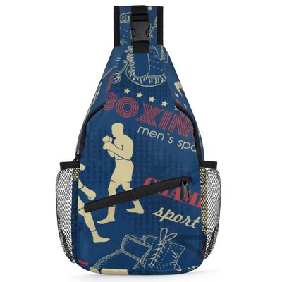 bisibuy Sports Boxing Sling Bag for Women Men Crossbody Sling Backpack Shoulder Bag Chest Bag Daypack for Travel Hiking Outdoor