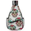 bisibuy Day Of The Dead Colorful Sugar Skull Sling Bag for Women Men Crossbody Sling Backpack Shoulder Bag Chest Bag Daypack for Travel Hiking Outdoor view 1
