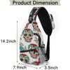 bisibuy Day Of The Dead Colorful Sugar Skull Sling Bag for Women Men Crossbody Sling Backpack Shoulder Bag Chest Bag Daypack for Travel Hiking Outdoor view 2