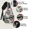 bisibuy Day Of The Dead Colorful Sugar Skull Sling Bag for Women Men Crossbody Sling Backpack Shoulder Bag Chest Bag Daypack for Travel Hiking Outdoor view 3