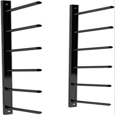 Katzowen Metal Iron Yoga Mat Rack/Storage Basket Tall 100cm, Hold Up 6 Mats, Wall Mounted Yoga Mat Holder, for Hanging Yoga Strap Roller Foams (Color : Black)