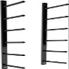 Katzowen Metal Iron Yoga Mat Rack/Storage Basket Tall 100cm, Hold Up 6 Mats, Wall Mounted Yoga Mat Holder, for Hanging Yoga Strap Roller Foams (Color : Black) view 1