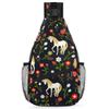 bisibuy Flower Horse Sling Bag for Women Men Crossbody Sling Backpack Shoulder Bag Chest Bag Daypack for Travel Hiking Outdoor view 1