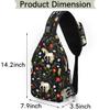 bisibuy Flower Horse Sling Bag for Women Men Crossbody Sling Backpack Shoulder Bag Chest Bag Daypack for Travel Hiking Outdoor view 2