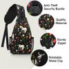 bisibuy Flower Horse Sling Bag for Women Men Crossbody Sling Backpack Shoulder Bag Chest Bag Daypack for Travel Hiking Outdoor view 3
