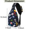 bisibuy Classical Game Casino Theme Sling Bag for Women Men Crossbody Sling Backpack Shoulder Bag Chest Bag Daypack for Travel Hiking Outdoor view 2