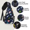 bisibuy Classical Game Casino Theme Sling Bag for Women Men Crossbody Sling Backpack Shoulder Bag Chest Bag Daypack for Travel Hiking Outdoor view 3