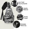 bisibuy Black And White Zebra Texture Sling Bag for Women Men Crossbody Sling Backpack Shoulder Bag Chest Bag Daypack for Travel Hiking Outdoor view 3