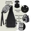bisibuy Black And White Zebra Texture Sling Bag for Women Men Crossbody Sling Backpack Shoulder Bag Chest Bag Daypack for Travel Hiking Outdoor view 4