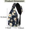 bisibuy Daisy Flower Print Sling Bag for Women Men Crossbody Sling Backpack Shoulder Bag Chest Bag Daypack for Travel Hiking Outdoor view 2
