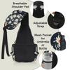 bisibuy Daisy Flower Print Sling Bag for Women Men Crossbody Sling Backpack Shoulder Bag Chest Bag Daypack for Travel Hiking Outdoor view 4