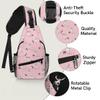 bisibuy Pink Cat Dog Print Sling Bag for Women Men Crossbody Sling Backpack Shoulder Bag Chest Bag Daypack for Travel Hiking Outdoor view 3