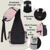 bisibuy Pink Cat Dog Print Sling Bag for Women Men Crossbody Sling Backpack Shoulder Bag Chest Bag Daypack for Travel Hiking Outdoor view 4