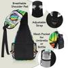 bisibuy Summer Splashes Volleyball Pattern Sling Bag for Women Men Crossbody Sling Backpack Shoulder Bag Chest Bag Daypack for Travel Hiking Outdoor view 4