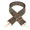 1pc Adjustable Strap Replacement 2inch Wide Paisley Jacquard Belt for Crossbody Purse Handbag Shoulder Guitar Camera Bag (Orange+Green) view 1