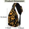 bisibuy Animal Dog Paw Prints Sling Bag for Women Men Crossbody Sling Backpack Shoulder Bag Chest Bag Daypack for Travel Hiking Outdoor view 2