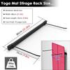 Katzowen Black Metal Foam Rollers Organizer, Wall Yoga Mat Storage, Wall Mounted Yoga Mat Holder with Hooks, for Hanging Workout Mat/Pilates Mat view 2