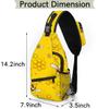 bisibuy Cute Bee Honeycomb Sling Bag for Women Men Crossbody Sling Backpack Shoulder Bag Chest Bag Daypack for Travel Hiking Outdoor view 2