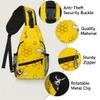 bisibuy Cute Bee Honeycomb Sling Bag for Women Men Crossbody Sling Backpack Shoulder Bag Chest Bag Daypack for Travel Hiking Outdoor view 3