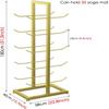 Katzowen 5-Tier Storage Rack for Yoga Mats Foam Roller, Free Standing Vertical Large Workout Mats Organizer, Home Gym School Equipment, Metal Iron view 2
