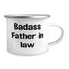 Best Father-in-law 12oz Camping Mug, Badass Father in law, Present For Dad, Funny Gifts From Daughter, Father in law gift ideas, Funny father in law gifts, Gifts for father in law, Fathers day gift view 2