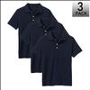 Galaxy by Harvic 3- Pack Boys Pique Polo T Shirt, Casual Cotton Blend Polo Short Sleeve for School Uniform, (XS-2XL) view 2