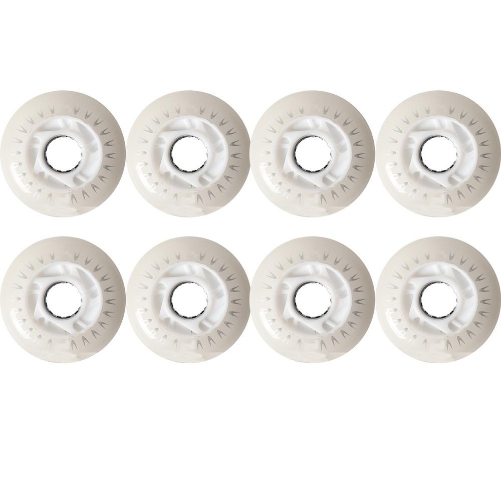 JHKJ LED Inline Skates Rubber Inline Skates Replacement Wheels 85A 72mm, 76mm, 80mm Wear Resistant PU Wheels Indoor Outdoor Speed Skating Shoes Replacement Wheel Beginner Skate Replacement Wheel,76mm