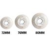 JHKJ LED Inline Skates Rubber Inline Skates Replacement Wheels 85A 72mm, 76mm, 80mm Wear Resistant PU Wheels Indoor Outdoor Speed Skating Shoes Replacement Wheel Beginner Skate Replacement Wheel,76mm view 3