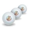 Bunny Hiding in Pink Tissue Paper Novelty Golf Balls 3 Pack view 1