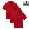 Galaxy by Harvic 3- Pack Boys Pique Polo T Shirt, Casual Cotton Blend Polo Short Sleeve for School Uniform, (XS-2XL) view 2