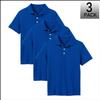 Galaxy by Harvic 3- Pack Boys Pique Polo T Shirt, Casual Cotton Blend Polo Short Sleeve for School Uniform, (XS-2XL) view 2