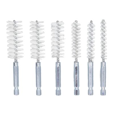 6PCS Set Bore Brush, Robust Ruggedness Strong Cleaning Power Steel Brush, Easy Removal 4in Extensive Use Bore Brushes, for Car, Garage, Office[Nylon]