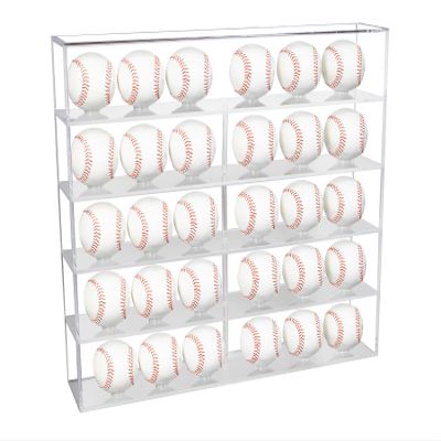 Better Display Cases Clear Acrylic Table Top Baseballs Display Case with 5 Shelves (A123A)