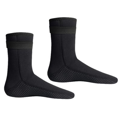 MYCENSE 3mm Neoprene Diving Socks Swimming Socks Surfing Sock Beach Boot Shoes for Paddling, Black XXS 32 to 34