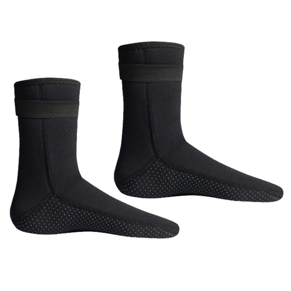 MYCENSE 3mm Neoprene Diving Socks Swimming Socks Surfing Sock Beach Boot Shoes for Paddling, Black XXS 32 to 34