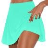 HGps8w Tennis Skirt for Women with Built-in Shorts Stretchy High Waisted Flowy Athletic Golf Skorts Skirts for Running Casual view 1