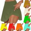 HGps8w Tennis Skirt for Women with Built-in Shorts Stretchy High Waisted Flowy Athletic Golf Skorts Skirts for Running Casual view 2