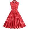 Mifsaly Sleeveless Dress for Women Wedding Guest v Neck Vacation deep v Polka Dot Dresses Vintage Knee Length Tube top midi Striped Elegant Dress deep v for Adult view 1