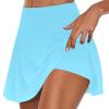 HGps8w Tennis Skirt for Women with Built-in Shorts Stretchy High Waisted Flowy Athletic Golf Skorts Skirts for Running Casual view 1