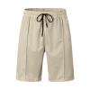 WABEOR Mens Short Sets 2 Piece Outfits Casual Dress Designer Summer Outfits Fashion Zip Up Polo Shirt Conjunto para Hombre Beige view 4