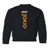 Jokic MVP 2023 Denver Basketball Champions Youth Crewneck Sweatshirt (Black, Youth Large) view 1