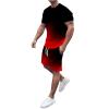 Mens Summer Outfits 2 Piece Short Sets Short Sleeve T Shirts and Shorts Stylish Casual Hip Hop Sport Set Sweatsuits E-Black view 1