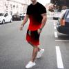 Mens Summer Outfits 2 Piece Short Sets Short Sleeve T Shirts and Shorts Stylish Casual Hip Hop Sport Set Sweatsuits E-Black view 2