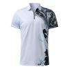 WABEOR Men's Shirt and Short Sets Graphic Fashion Casual Two Piece Outfits Short Sleeve Polo Sweatsuit Sports Summer Outfits Grey view 3